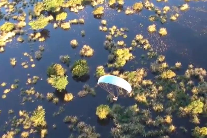 Volando paramotor en Argentina